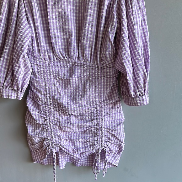 Zara Purple Gingham Dress - Picture 4 of 8